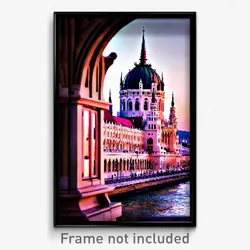Pixel Art Poster - Magnificent Budapest (8 Bit Psychedelic Video Game Print)