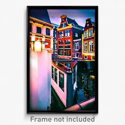 Pixel Art Poster - Noteworthy Amsterdam (8 Bit Psychedelic Video Game Print)