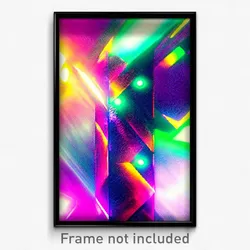 Pixel Art Poster - Vibrant Vike (8 Bit Psychedelic Trippy Video Game Print)