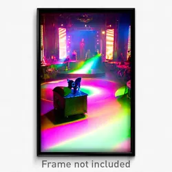 Pixel Art Poster - All Over The Place Cathouse (8 Bit Video Game Print)