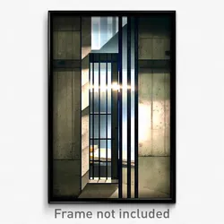 Pixel Art Poster - Concrete Prison (8 Bit Psychedelic Trippy Video Game Print)