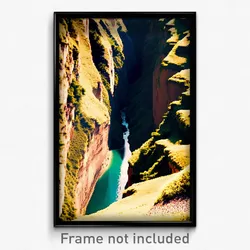 Pixel Art Poster - Beautiful Gorge (8 Bit Psychedelic Trippy Video Game Print)