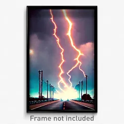 Pixel Art Poster - Thunderous Avenue (8 Bit Psychedelic Trippy Video Game Print)