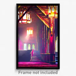 Pixel Art Poster - Vivid Nunnery (8 Bit Psychedelic Trippy Video Game Print)