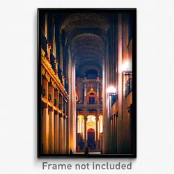 Pixel Art Poster - Enormous Spanish Architecture (8 Bit Video Game Print)