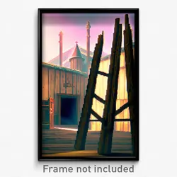 Pixel Art Poster - Novel Stockade (8 Bit Psychedelic Trippy Video Game Print)