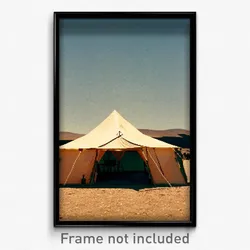 Pixel Art Poster - Barren Tent (8 Bit Psychedelic Trippy Weird Video Game Print)