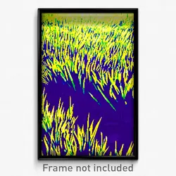 Pixel Art Poster - Bright Grass (8 Bit Psychedelic Trippy Video Game Print)