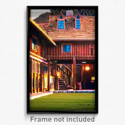 Pixel Art Poster - Neglected Lodge (8 Bit Psychedelic Trippy Video Game Print)