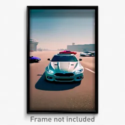 Pixel Art Poster - Advanced Car (8 Bit Psychedelic Trippy Video Game Print)