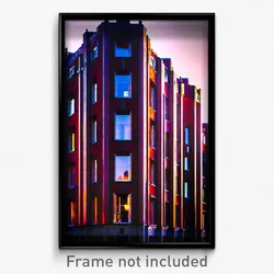 Pixel Art Poster - Unnatural Swedish Architecture (8 Bit Video Game Print)