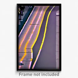 Pixel Art Poster - Square Lane (8 Bit Psychedelic Trippy Weird Video Game Print)