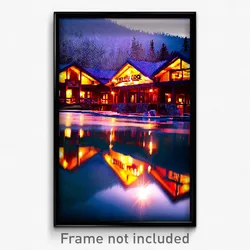 Pixel Art Poster - Terrific Lodge (8 Bit Psychedelic Trippy Video Game Print)