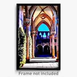 Pixel Art Poster - Beautiful Cloister (8 Bit Psychedelic Video Game Print)