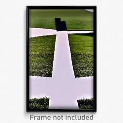 Pixel Art Poster - White Lawn (8 Bit Psychedelic Trippy Weird Video Game Print)