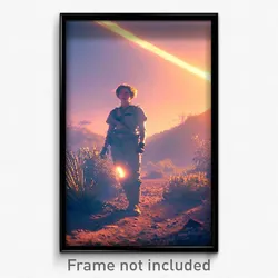 Pixel Art Poster - Adventurous Scrub (8 Bit Psychedelic Trippy Video Game Print)
