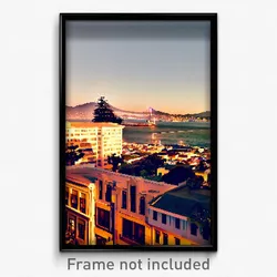 Pixel Art Poster - Acclaimed San Francisco (8 Bit Psychedelic Video Game Print)