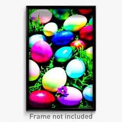 Pixel Art Poster - Pure Easter Eggs (8 Bit Psychedelic Trippy Video Game Print)
