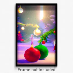 Pixel Art Poster - Mushy Christmas (8 Bit Psychedelic Trippy Video Game Print)