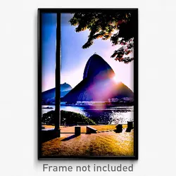 Pixel Art Poster - Fantastic Rio De Janeiro (8 Bit Psychedelic Video Game Print)