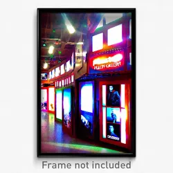 Pixel Art Poster - Plastic Gallery (8 Bit Psychedelic Trippy Video Game Print)
