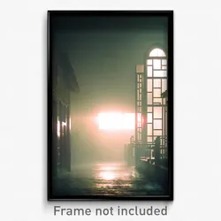 Pixel Art Poster - Menacing Hospice (8 Bit Psychedelic Trippy Video Game Print)