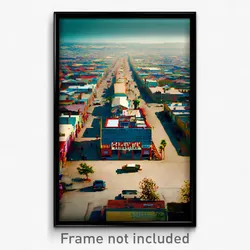 Pixel Art Poster - Gargantuan Ghetto (8 Bit Psychedelic Trippy Video Game Print)