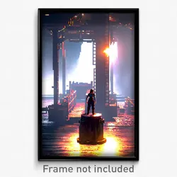 Pixel Art Poster - Buoyant Forge (8 Bit Psychedelic Trippy Video Game Print)