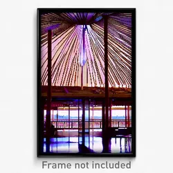 Pixel Art Poster - Admirable Shelter (8 Bit Psychedelic Trippy Video Game Print)