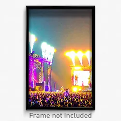 Pixel Art Poster - Worldly Music Festival (8 Bit Psychedelic Video Game Print)