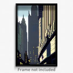 Pixel Art Poster - Remarkable Metropolis (8 Bit Psychedelic Video Game Print)