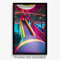 Pixel Art Poster - Outlandish Slide (8 Bit Psychedelic Trippy Video Game Print)