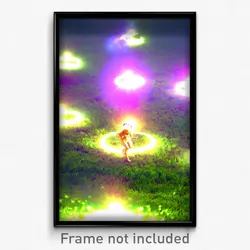 Pixel Art Poster - Curvy Fairy Ring (8 Bit Psychedelic Trippy Video Game Print)