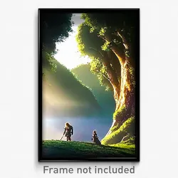 Pixel Art Poster - Acclaimed Shire (8 Bit Psychedelic Trippy Video Game Print)