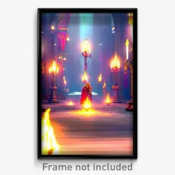 Pixel Art Poster - Fabulous Fief (8 Bit Psychedelic Trippy Video Game Print)