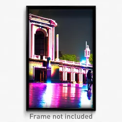 Pixel Art Poster - Majestic College (8 Bit Psychedelic Trippy Video Game Print)