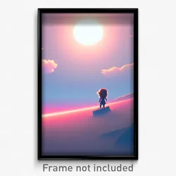 Pixel Art Poster - Simple Dreamscape (8 Bit Psychedelic Trippy Video Game Print)