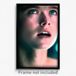 Pixel Art Poster - Active Face (8 Bit Psychedelic Trippy Weird Video Game Print)