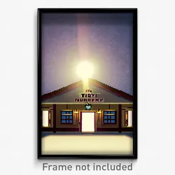 Pixel Art Poster - Tidy Nunnery (8 Bit Psychedelic Trippy Video Game Print)