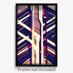 Pixel Art Poster - Noted Intersection (8 Bit Psychedelic Video Game Print)