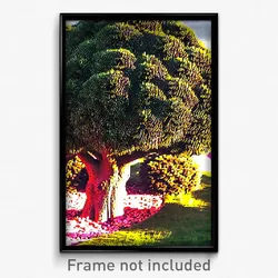 Pixel Art Poster - Rubbery Bush (8 Bit Psychedelic Trippy Video Game Print)