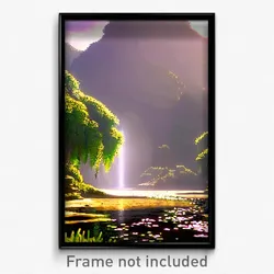 Pixel Art Poster - Peaceful Karst (8 Bit Psychedelic Trippy Video Game Print)