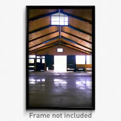Pixel Art Poster - Big Outbuilding (8 Bit Psychedelic Trippy Video Game Print)