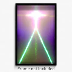 Pixel Art Poster - Acidic Star (8 Bit Psychedelic Trippy Weird Video Game Print)