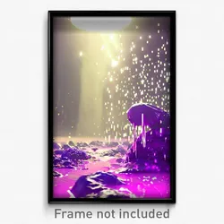 Pixel Art Poster - Liquid Wasteland (8 Bit Psychedelic Trippy Video Game Print)