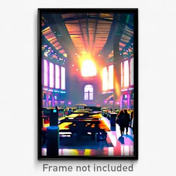 Pixel Art Poster - Busy Keep (8 Bit Psychedelic Trippy Weird Video Game Print)