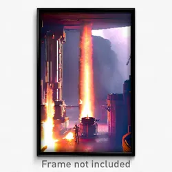 Pixel Art Poster - Vast Furnace (8 Bit Psychedelic Trippy Video Game Print)