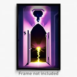 Pixel Art Poster - Haunting Bolt Hole (8 Bit Psychedelic Video Game Print)