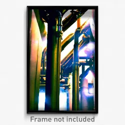 Pixel Art Poster - Crowded Pipes (8 Bit Psychedelic Trippy Video Game Print)