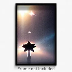 Pixel Art Poster - Cold Star (8 Bit Psychedelic Trippy Weird Video Game Print)